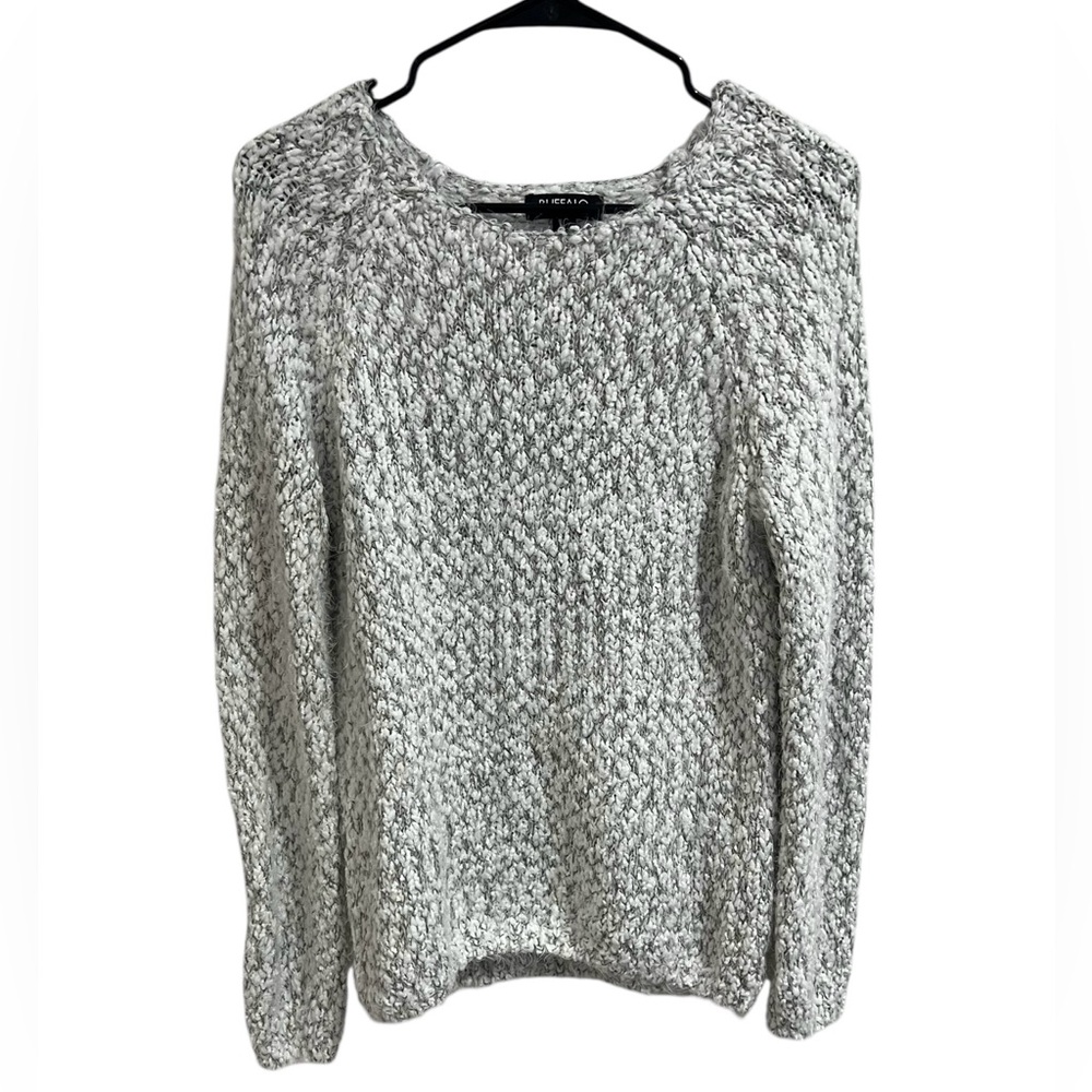 Buffalo David Bitton Gray White Marl Chunky Knit Casual Cozy Sweater Women’s XL